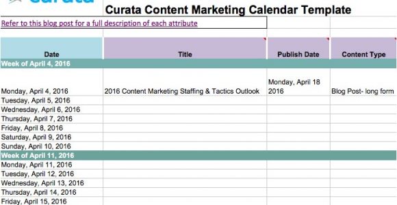 Best Content Marketing Calendar Template Editorial Calendar Templates for Content Marketing the