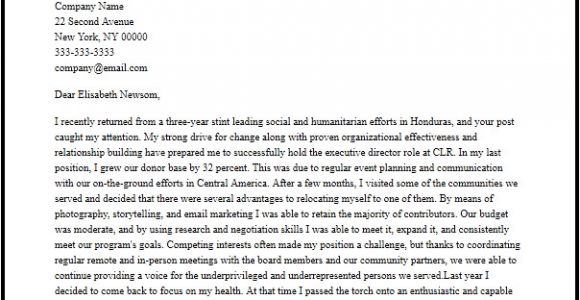 Best Cover Letter for Executive Director Position Professional Executive Director Cover Letter Sample