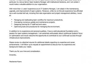 Best Cover Letter for It Professional Best It Cover Letter Examples Livecareer