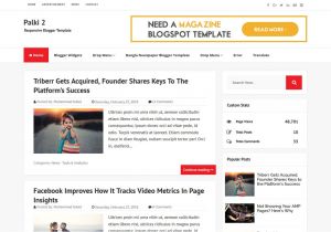 Best Paid Blogger Templates Palki 2 Responsive Blogger Template Free Download 2018