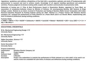 Best Resume for Mechanical Engineer Latest Resume format Mechanical Engineer Resume for Fresher