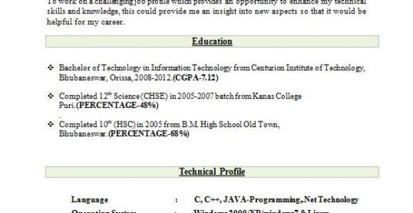 Best Resume format for Freshers Best Resume format for Freshers