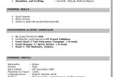 Best Resume format In Word File Resume format for Freshers