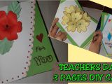 Best Teachers Day Card Handmade 3 Pages Teacher S Day Card 2019 Easy Diy Colored Paper Pop Up Card Appreciation Greeting Card