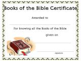 Bible Study Certificate Templates Www Certificatetemplate org Books Of the Bible Certificate