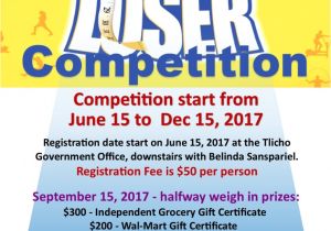 Biggest Loser Flyer Template Upcoming events Tlicho