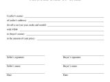 Bill Of Sale for A Vehicle Template Printable Sample Bill Of Sale Templates form forms and