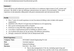 Billing Engineer Resume aslam Resume Civil Engg