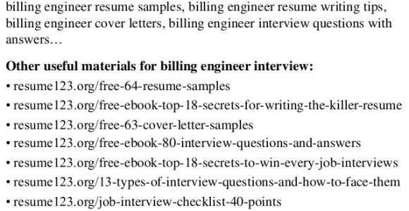 Billing Engineer Resume top 8 Billing Engineer Resume Samples