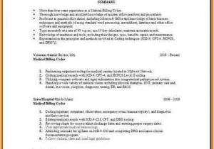 Billing Specialist Resume Template 5 Sample Resume for Medical Billing Specialist Simple Bill