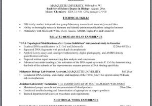 Biology Student Resume Resume for Biology Majors Good Idea for Any Major if You