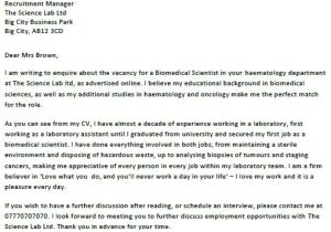 Biomedical Science Cover Letter Biomedical Scientist Cover Letter Example Icover org Uk