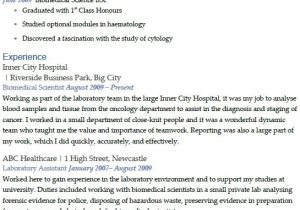 Biomedical Science Cover Letter Biomedical Scientist Cv Example Icover org Uk