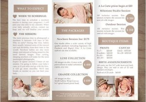 Birth Control Brochure Templates Newborn Photography Trifold Brochure Template Client