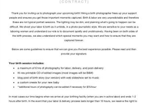 Birth Photography Contract Template 34 Contract Samples Templates In Pdf