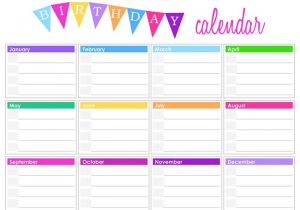 Birthday Calendars Templates Free Birthday Calendar Template Sanjonmotel