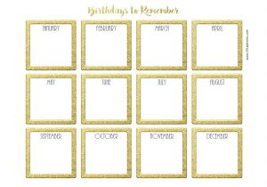 Birthday Calendars Templates Free Free Birthday Calendar Customize Online Print at Home