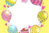 Birthday Card Background Design Hd Happy Birthday Background with Cake and Balloons Vector