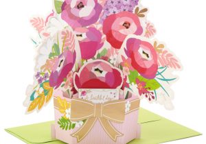 Birthday Card Flower Pop Up Beautiful Day Flower Bouquet 3d Pop Up Birthday Card