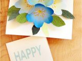 Birthday Card Flower Pop Up Free Printable Happy Birthday Card with Pop Up Bouquet