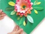 Birthday Card Flower Pop Up Make A Birthday Card with Pop Up Watercolor Flower Free