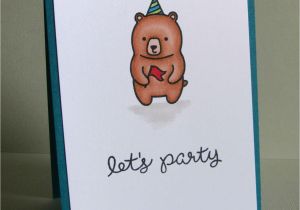 Birthday Card for Beautiful Lady Birthday Card by Chevron Girl Lawn Fawn Party Animal