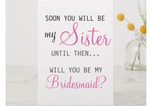 Birthday Card for Sister In Law Be My Bridesmaid Future Sister In Law Invitation Start Off