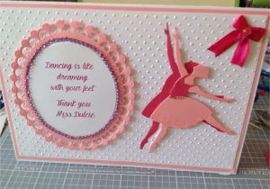 Birthday Card for Teacher Handmade Thank You Dance Teachers Card with Images Greeting Cards