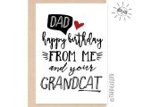 Birthday Card Jokes for Dad Funny Birthday Card for Dad Dad Birthday Card Grandcat Happy Birthday Crazy Cat Lady Funny Joke Birthday Card Typography F017