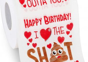 Birthday Card Jokes for Dad Husband Birthday Gifts by Aliza Large Funny Gag toilet Paper Roll Excellent Gift for Wife Husband Boyfriend Girlfriend Friend Sister Brother Dad