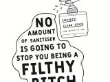 Birthday Card Jokes for Dad Sanitiser Filthy Bitch
