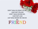 Birthday Card Lines for Friend Wise Quote Happy Friendship Day Greeting Card Template Red