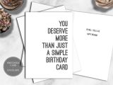 Birthday Card Template 8.5 X 11 Printable Funny Birthday Card for Him Instant Download