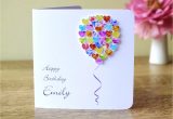 Birthday Card to Friend with Name Personalised Birthday Card Customised Colourful Balloon