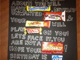 Birthday Card Using Candy Bars Candy Bar Over the Hill Poster 60th Birthday Poster Candy