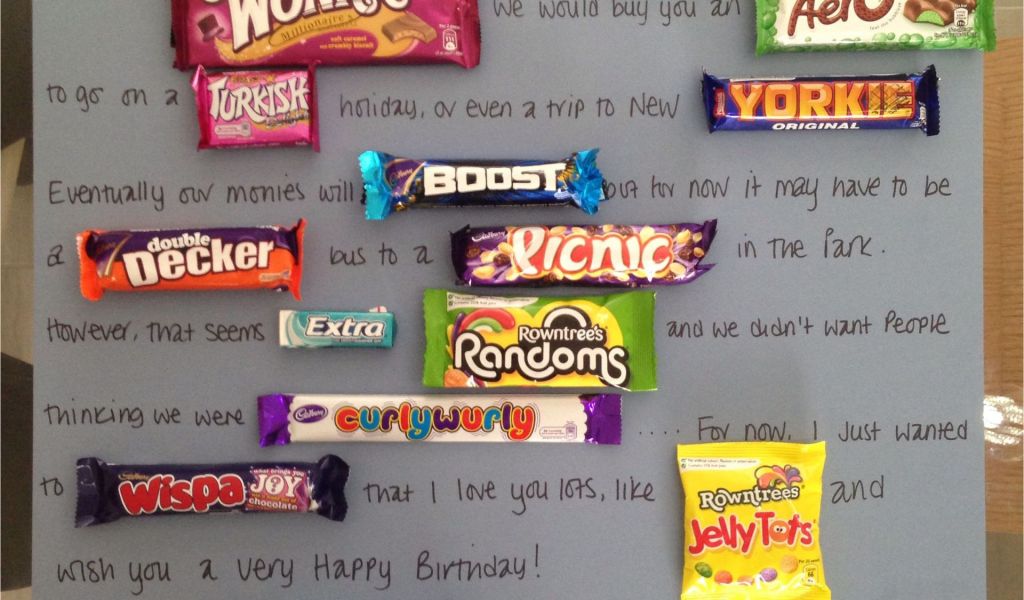 Birthday Card Using Chocolate Bars Chocolate Bar Card Dad Birthday Gift ...