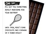 Birthday Card Using Chocolate Bars Funny Birthday Gift for Tennis Player Rude Boxed Chocolate Greeting Card Present Od140