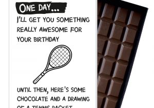 Birthday Card Using Chocolate Bars Funny Birthday Gift for Tennis Player Rude Boxed Chocolate Greeting Card Present Od140