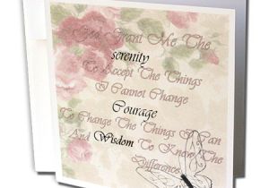 Birthday Card with Name Edit 3drose Image Of Serenity Prayer On Aged Floral butterfly Paper Greeting Cards 6 by 6 Inches Set Of 6 Walmart Com
