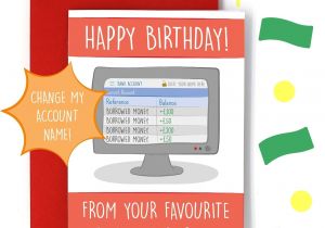 Birthday Card with Name Edit Financial Burden Birthday Card Teepee Creations Funny