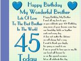 Birthday Card with Name Editing for Brother Brother 45th Happy Birthday Card Lots Of Love to the Best