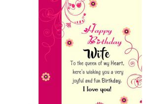 Birthday Greeting Card with Name Happy Birthday Wife Greeting Card