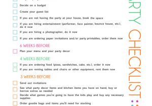 Birthday Party Contract Template Birthday Party Checklist Template 3 Free Templates In