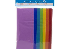 Birthday Wrapping Paper Card Factory Rainbow Coloured Tissue Paper Value Pk28