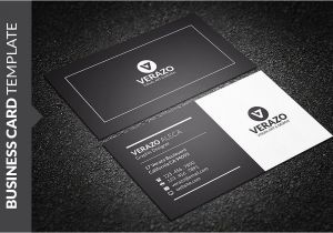 Black and White Business Cards Templates Free Clean Black White Business Card Business Card