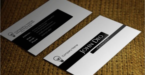 Black and White Business Cards Templates Free Free Black and White Business Card Template