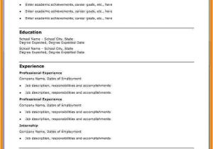 Blank Basic Resume 5 Blank Basic Resume Template Professional Resume List