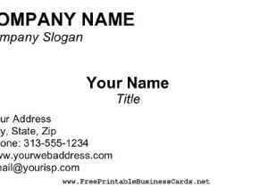 Blank Business Cards Templates Free Download Blank Business Card