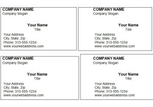 Blank Business Cards Templates Free Download Business Card Word Template thelayerfund Com
