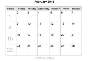 Blank Calendar Template February 2015 Blank Printable Calendar 2015 2017 Printable Calendar